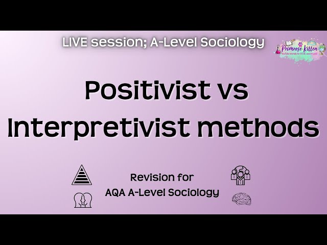 Positivist vs Interpretivist methods - AQA A-Level Sociology