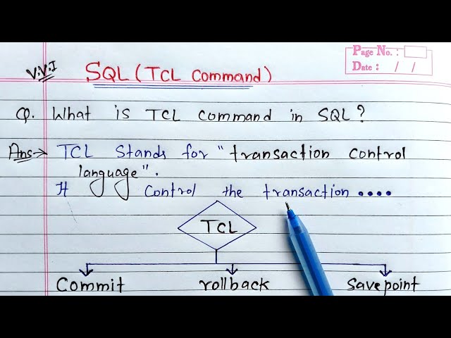TCL Command in SQL | Oracle Database