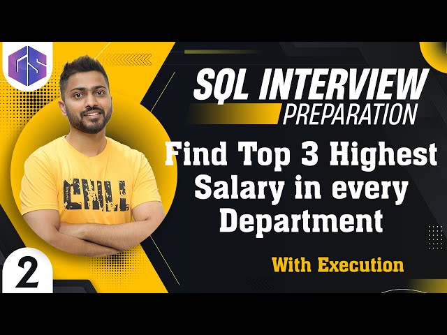Top 3 Highest Salary in every Department | 🔝Interview Questions SQL