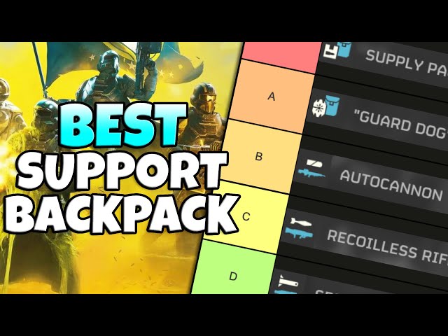 Ranking All Support Backpack Stratagems In Helldivers 2