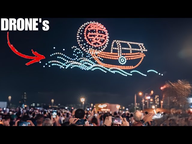 📍SPECTACULAR DRONE SHOW LIGHTS UP" Hong kong's Night Sky | 4k HDR #4k #hongkong #travel #trending