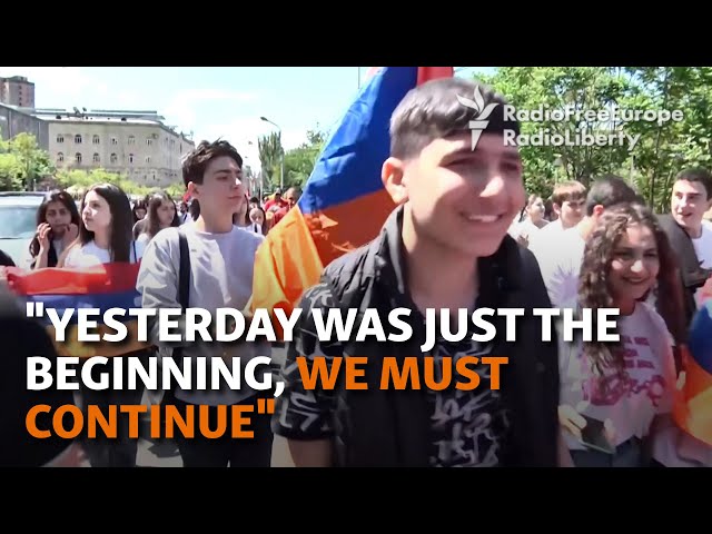 Armenian Students Join Archbishop In Anti-Government Protests In Yerevan
