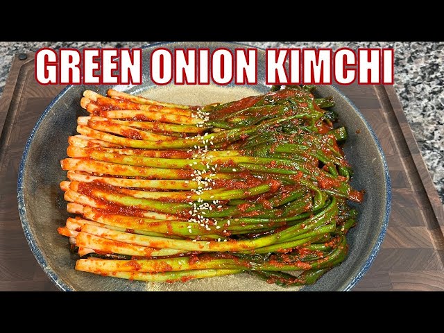 Making AUTHENTIC Green Onion Kimchi That anyone can make it!!😋
