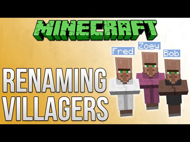 Minecraft: How To Rename A Villager In Survival Single Player Tutorial