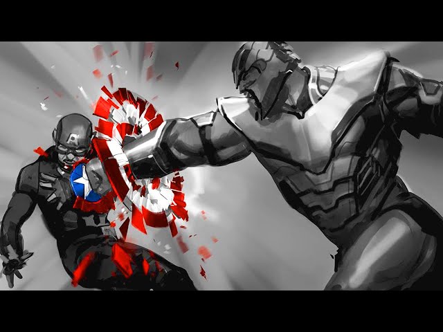 Thanos Originally Punched Through Captain America's Shield - Deleted Concept