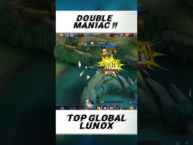 2X MANIAC !! Top Global NO.1 Lunox #mobilelegends #Shorts