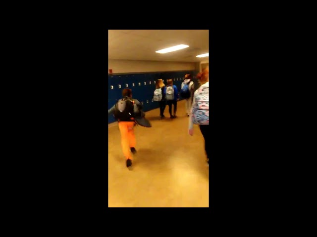 Naruto On The Run At School