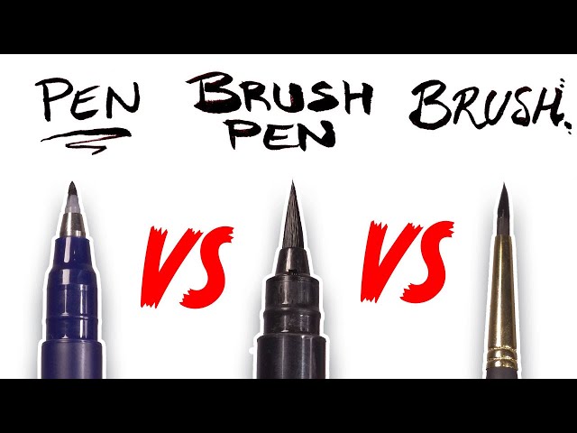 PEN vs. BRUSHPEN vs. BRUSH - Fight to the Death!!