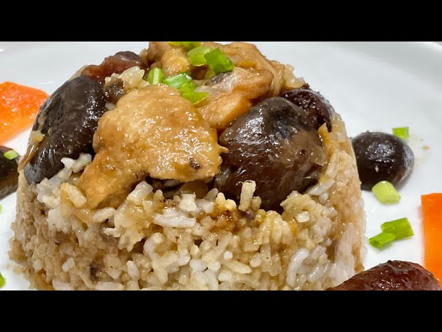 Best Ever Soy Sauce Chicken Rice with mushrooms in the Rice Cooker Simple all-in-one meal 飯煲醬油雞飯
