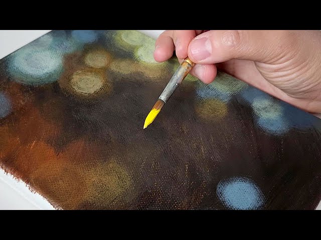 Easy way to draw forsythia flowers / Acrylic paintings for beginners