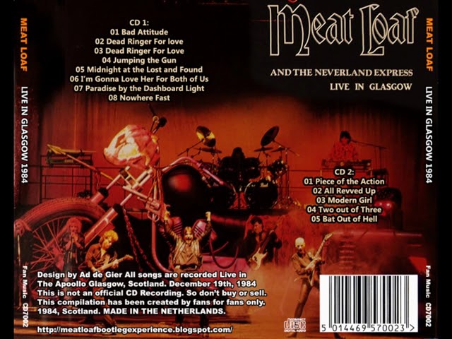 Meat Loaf Legacy - 1984 Glasgow Concert AUDIO - Bad Attitude Tour
