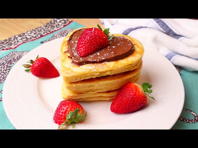 An American's Style Love me Pancake Recipe with Nutella SET a HEART ROLLING in LOVE W/ these pancake