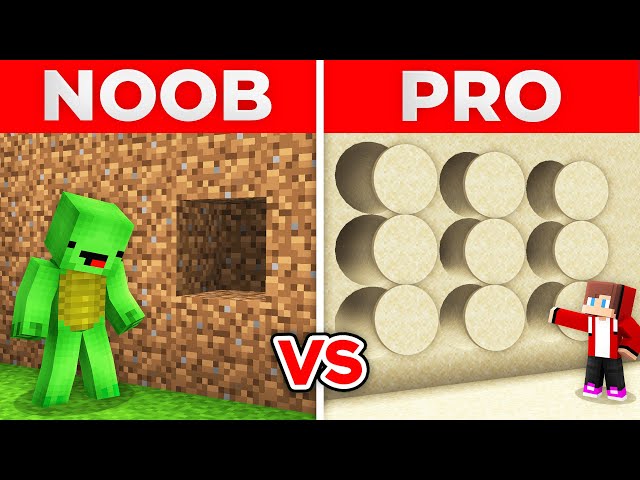 JJ And Mikey NOOB vs PRO ROUND SECRET PASSAGE in Minecraft Maizen