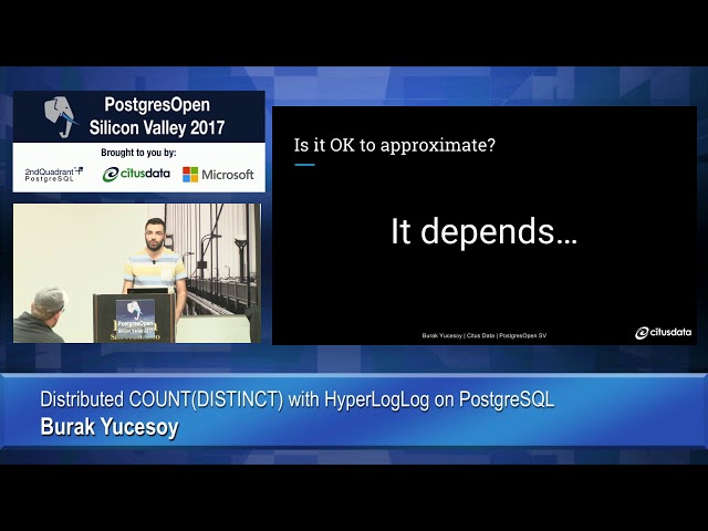Distributed COUNT(DISTINCT) with HyperLogLog on PostgreSQL