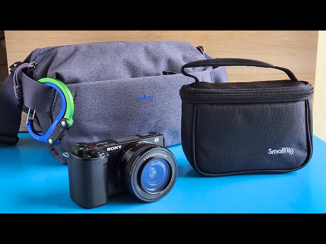 Sony ZV E10 in Smallrig camera bag in Belroy Venture Sling bag 6L