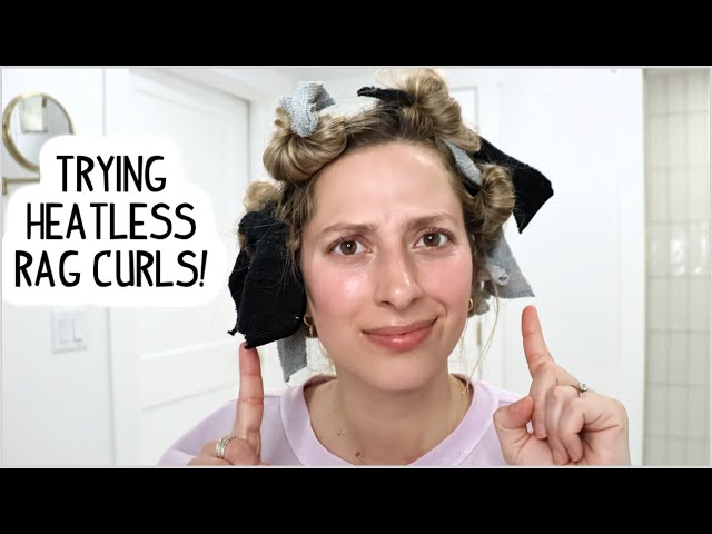TRYING HEATLESS RAG CURLS FOR THE 1ST TIME! Short, Medium, and Long Hair | Heatless Curls