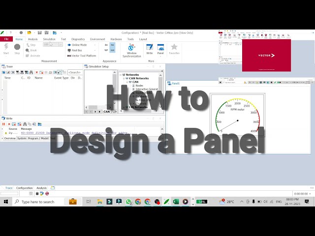 How to Design a Panel in vector CANoe or Canalyzer