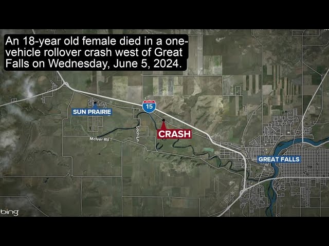 Young woman dies in a crash west of Great Falls
