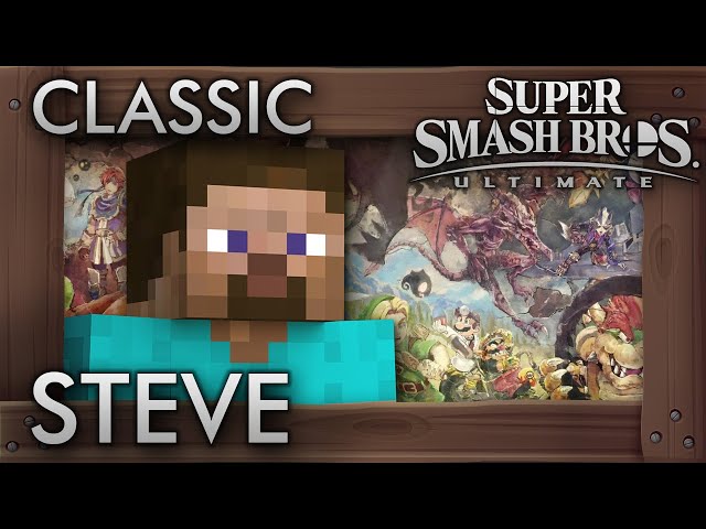 Super Smash Bros. Ultimate: MINECRAFT STEVE Classic Mode - 9.9 Intensity No Continues