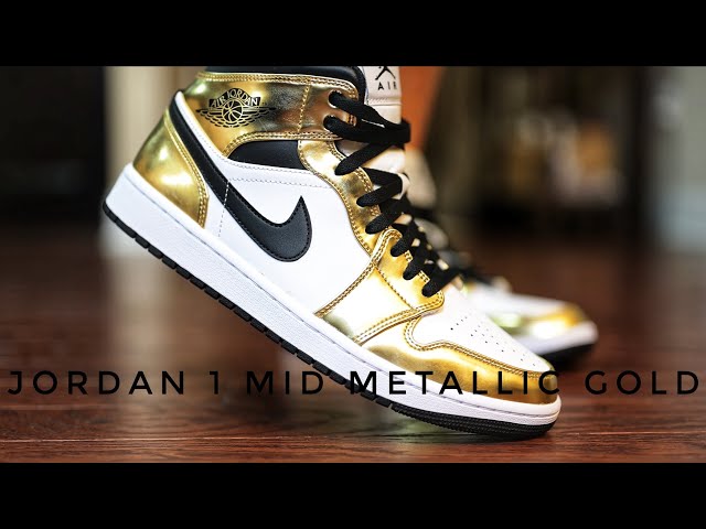 JORDAN 1 MID METALLIC GOLD! REVIEW AND ON FEET! | IS THIS THE BEST MID OF THE YEAR?