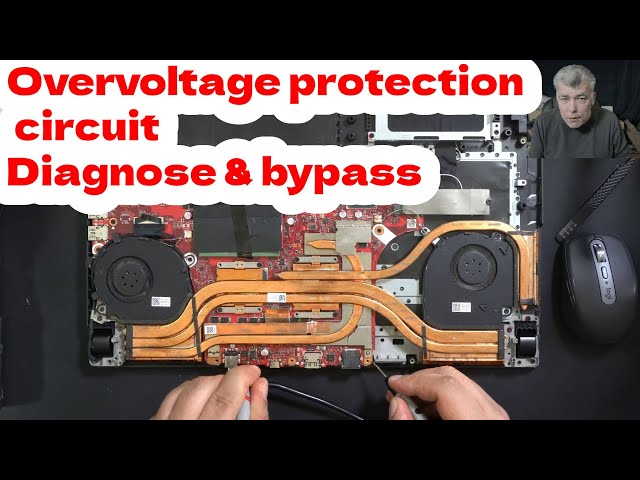 Asus ROG G731G no power, overvoltage protection circuit diagnose & bypass