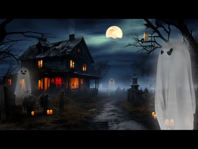 Haunted House Halloween Ambience 🪦Relaxing Spooky Sounds | 3 Hours