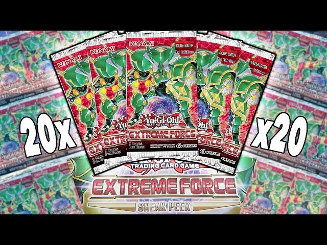 Best YuGiOh x20 EXTREME FORCE BOOSTER PACK OPENING! 20 Extreme Force Sneak Peek Pack Opening!