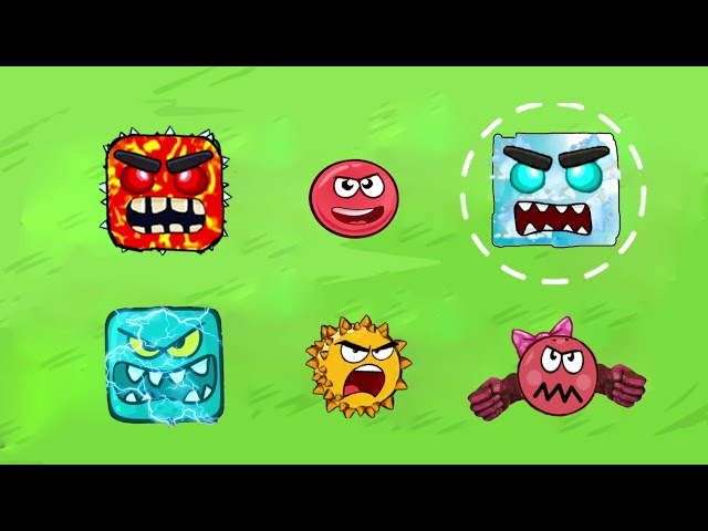 New heroes in the game about the red ball 4. Animated battle.
