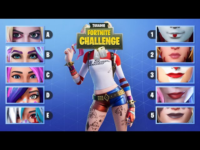 GUESS THE SKIN BY THE EYES AND MOUTH - FORTNITE CHALLENGE | tusadivi