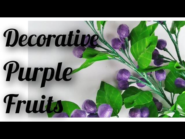 how to make decorative purple fruits