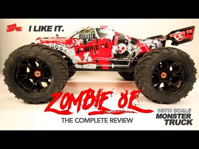 DHK ZOMBIE 8E - 1/8TH SCALE MONSTER TRUCK - Complete Review & BASH!