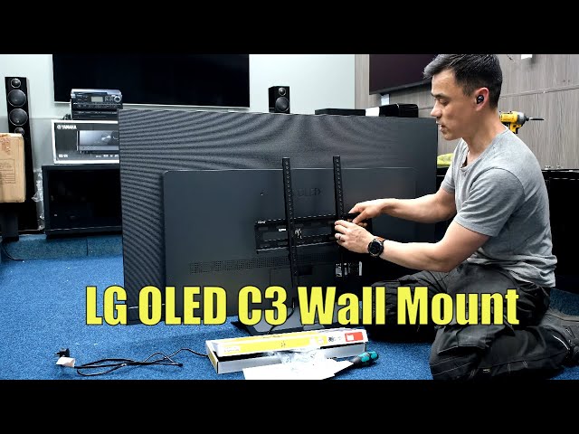 LG OLED C3 Wall Mount Install, How to Mount on a Fixed Flat Bracket
