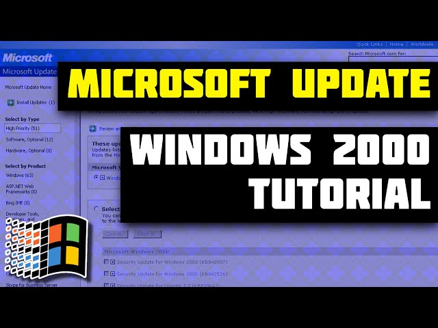Microsoft Update Still Works in Windows 2000 in 2024!