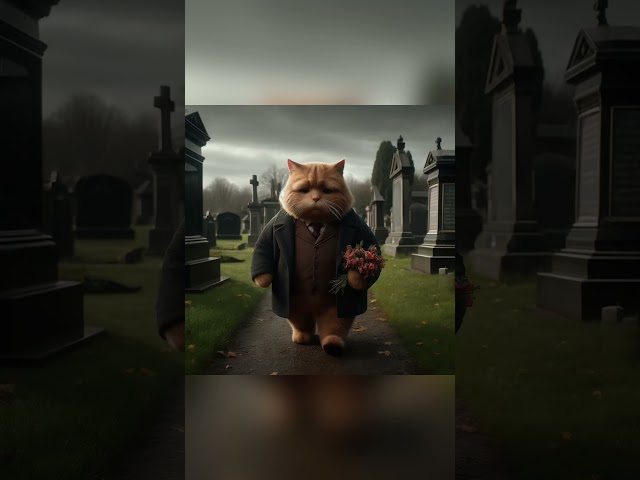 I am visiting the grave #cats #cutcats #cartoon #cat #meow #shorts