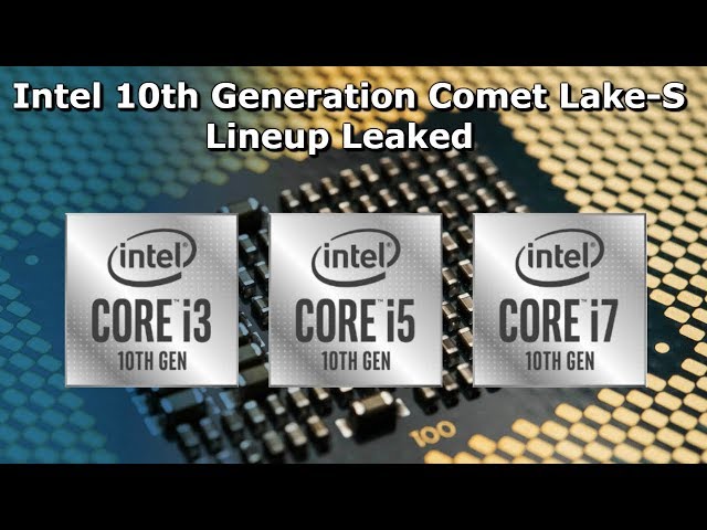 Intel's 10th Gen Comet Lake Lineup leaked Specs, Prices & Release Date