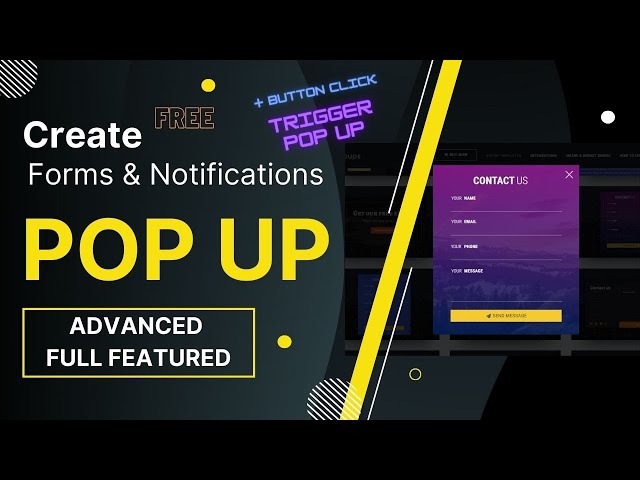 How to Create FREE Pop-Up Form | Trigger Pop Up  on Button Click | Advanced Conditional Pop-Up