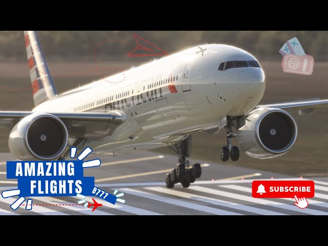 Most PERFECT BIG Aircraft Landing!! Boeing 777 American Airlines Landing at San Francisco Airport