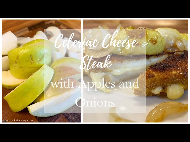 Celeriac Cheese Steak with Apples and Onions | Seasonal food | Vegetarian Food | January 2022