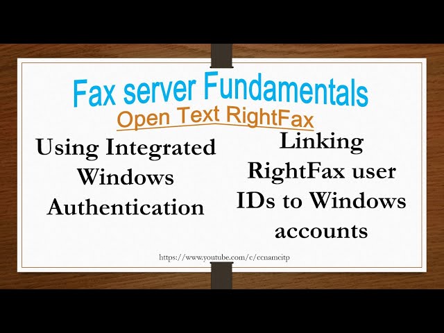 Using Integrated Windows Authentication, Linking RightFax user IDs to Windows accounts, FaxServer