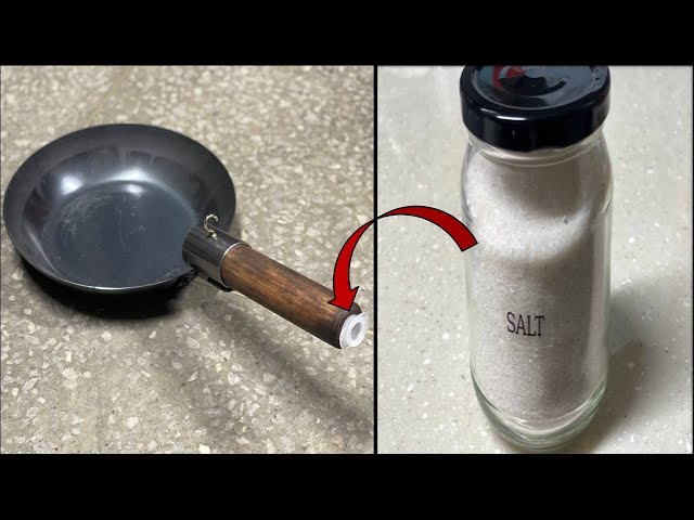 Making a frying pan salt handle
