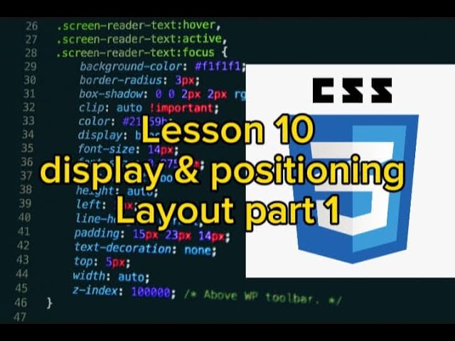 mastering  a display  & positioning layout  CSS part 1 |Lesson 10 CSS in Somali