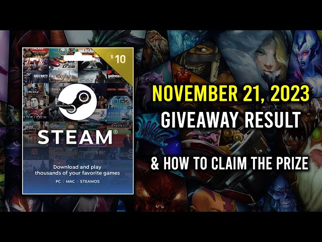 November 21, 2023 Giveaway Result and How to Claim the Prize For the Winner