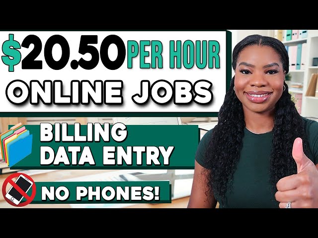 📵 Get Paid $20.50/Hour for Billing Data Entry (No Phone Calls!)
