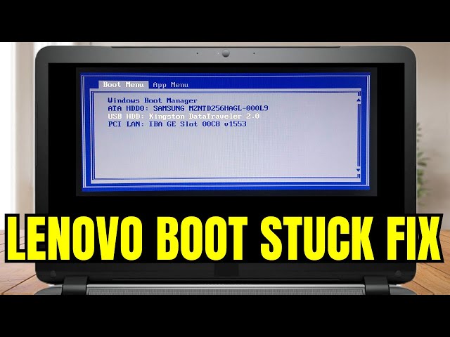 How To Fix Lenovo Stuck At Boot Menu || App Menu || Fix Laptop Not Booting