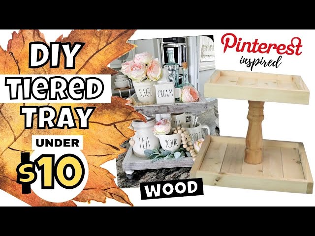 NO SCREWS! How To MAKE a REAL WOOD TIERED TRAY/Tiered Tray DIY Part 2