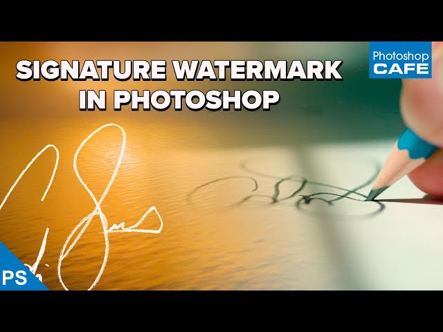 How to turn a SIGNATURE into a WATERMARK in PHOTOSHOP | Start to finish tutorial