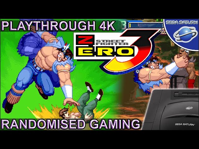 Street Fighter Zero 3 - SEGA Saturn - Intro & Arcade playthrough as T-Hawk full animation [4K60]