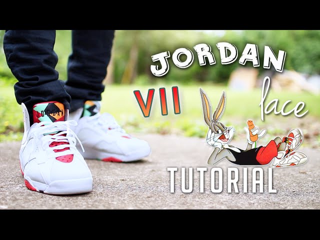 3 Ways To Lace Jordan 7's | Featuring "Hare" Jordan 7's