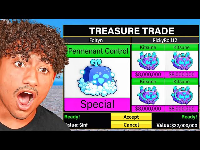Trading PERMANENT CONTROL FRUIT For 24 HOURS.. (Blox Fruits)