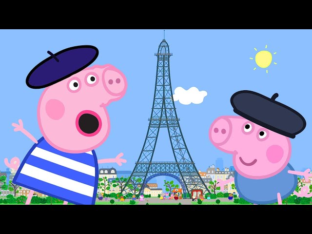 Peppa Pig Full Episodes | Peppa Goes to Paris | Cartoons for Children